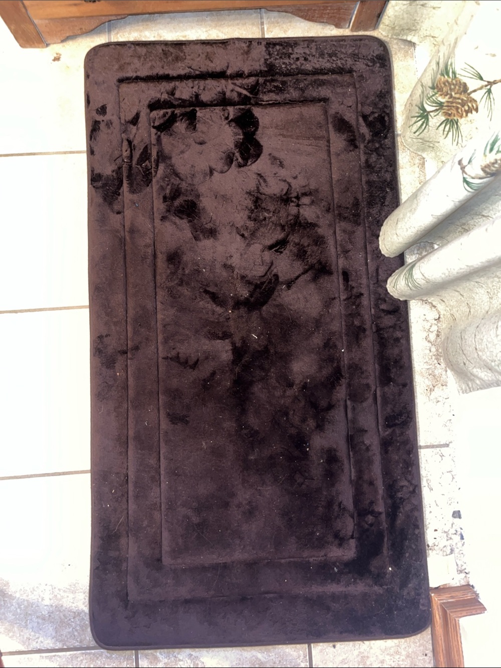 Arotive Brown Memory Foam Bath Rug - Rolled